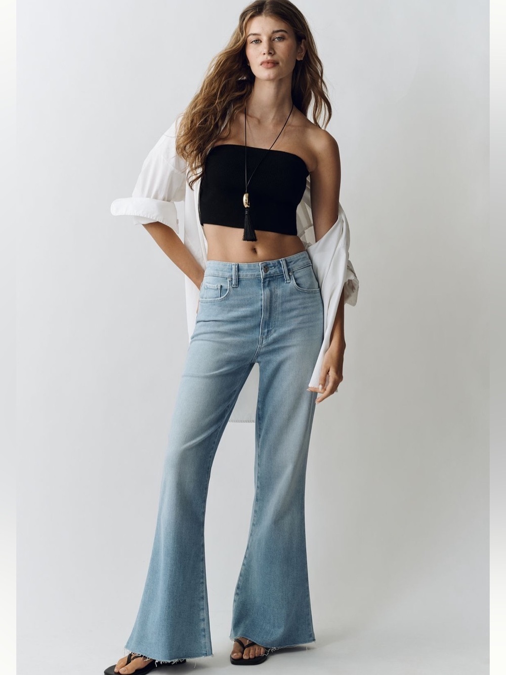 Paige Marlow High Rise Skimmer Flare Jeans- size 23